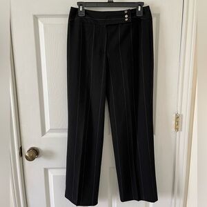 Larry Levine Charcoal Pinstripe Dress Pants